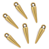 40pcs 6Color Conical shape Charms Round Pendant For Bracelets Necklace Jewelry Making DIY Handmade Alloy accessories 14.5x4mm