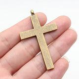 1pcs 56x34mm 2 Colors Antique Bronze Color Antique Silver Color Cross Charms For DIY Jewelry Making