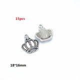 2-40pcs Ancient silver Alloy Loose Spacer Beads Gold Silver Crown Beads for Jewelry Making DIY Bracelet Handmade Accessories