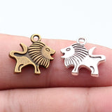 5pcs 16x15mm 2 Colors Antique Bronze Color Antique Silver Color Lion Charms For DIY Jewelry Making