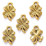40pcs 7color Four leaf clover Charm for Earring necklace Metal Pendant Fit bracelet necklace earring Jewelry making 17*11mm Q404