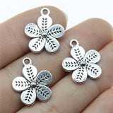 10pcs 19x16mm 2 Colors Antique Bronze Color Antique Silver Color Double-Sided Flowers Charms For DIY Jewelry Making