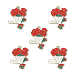 10pcs Colorful Drip-Style Alloy Pendants for Father's Day & Mother's Day DIY Keychain & Bracelet Jewelry Accessories W578