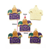 5pcs 10style Carnival Charms Alloy Mask Hat Carnival Pendants For DIY Bracelet Necklace Earrings Jewelry Making Accessories W4