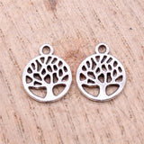 20pcs 13x11mm 2 Colors Antique Silver Color Antique Gold Color Tree Charms For DIY Jewelry Making