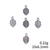 40pcs 10x6.1mm 2 Colors Antique Bronze Color Antique Silver Color Leaf Charms For DIY Jewelry Making