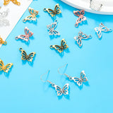 20pcs 6 Color butterfly Charms For Bracelets Necklace Pendant DIY Handmade Jewelry Making accessories 20*15mm D2133