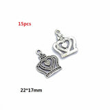 2-40pcs Ancient silver Alloy Loose Spacer Beads Gold Silver Crown Beads for Jewelry Making DIY Bracelet Handmade Accessories