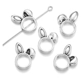 10pcs inside diameter 8mm rabbit Interval Bead Connect Spacers Through Hole Beading Cap DIY Bracelet for Jewelry Making R238
