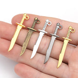 15 Pcs 5 Colors Zinc Alloy Charm Pendant Jewelry DIY Accessories Making Earrings Fashion Jewelry 43*10mm M31