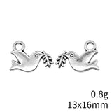 20pcs 13x16mm 2 Colors Antique Bronze Color Antique Silver Color Pigeon Olive Branch Charms For DIY Jewelry Making