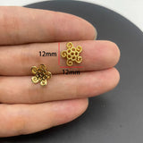 20-40pcs KC Alloy Flower Holder Partition Bead Cap Bead Holder Cap DIY Step Shaking Hairpin Hairpin Crown Accessories V149