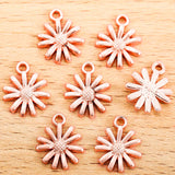 30pcs 7 colors sunflower Charms for Fashion Earrings Necklaces Bracelet Pendants DIY Jewelry Making Accessories 15*12mm Q1153