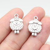 10pcs 20x13mm 2 Colors Antique Bronze Color Antique Silver Color Sheep Charms For DIY Jewelry Making