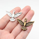 5pcs 37x28mm 2 Colors Antique Bronze Color Antique Silver Color Eagle Charms For DIY Jewelry Making