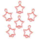 40pcs 6Color Double hole star Charms For Bracelet Earring necklace Pendants DIY Handmade Jewelry Accessories Making 15*12mm L343