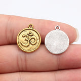 10pcs 18x21mm 2 Colors Antique Silver Color Antique Gold Color Om Charms For DIY Jewelry Making