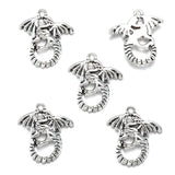 10Pcs  Alloy Flying Dragon charm For Bracelets Necklaces Key buckle Pendant Diy Jewelry Making 21*22mm D818