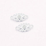 30pcs 4 color Double hole flower Charms linker Pendants DIY Jewelry for Necklace Bracelet Making Accessaries 16*8mm Q109