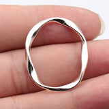 10pcs 33x27mm 5 Colors Irregular Hollow Twisted Geometric Elliptical Circle Charms For DIY Jewelry Making