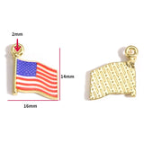 5pcs flag Football Soccer Charm Jewelry Accessories Diy Making Necklace Earring Pendant Craft Supplies Gold Plated W481