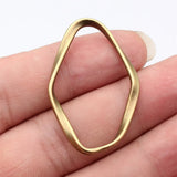 10pcs 42x28mm 5 Colors Irregular Hollow Twisted Geometric Elliptical Circle Charms For DIY Jewelry Making