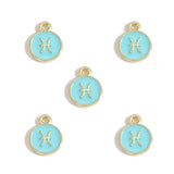 12 PCS 13x10mm 12 Constellation Charms Pendant Enamel Charms Bracelet For Jewelry Making Handmade Craft Accessories W539