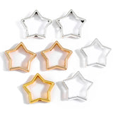 20pcs inside diameter 9mm star Frame Wrapped Bead Connect Spacers Through Hole Beading Cap DIY Bracelet for Jewelry Making R234
