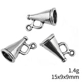 20pcs 15x9x9mm 3 Colors Antique Bronze Color Antique Silver Color Antique Gold Color 3D Speaker Charms