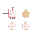 10pcs various styles Enamel Alloy flower Charm Earring Pendant DIY Keychain Necklace Jewelry Accessories W494