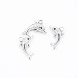 10pcs 6 colors dolphin Charms metal animal Earring necklace Pendants for Jewelry Making DIY Handmade Craft 15*17mm D7132