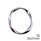 10pcs 33x27mm 5 Colors Irregular Hollow Twisted Geometric Elliptical Circle Charms For DIY Jewelry Making