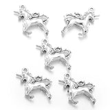 5Pcs  5 colors Alloy horse charm For Bracelets Necklaces Key buckle Pendant Diy Jewelry Making 20*25mm D9103