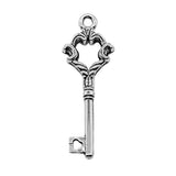 5pcs 12x35mm 2 Colors Antique Bronze Color Antique Silver Color Key Charms For DIY Jewelry Making