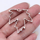 10pcs 37x35x5mm 2 Colors Hollow Geometric Glue Frame Series Leaf-Shaped Border Frame For DIY Jewelry Making Findings