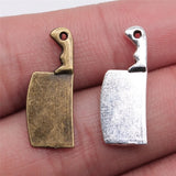 20pcs 23x9mm 2 Colors Antique Bronze Color Antique Silver Color Kitchen Knife Charms For DIY Jewelry Making