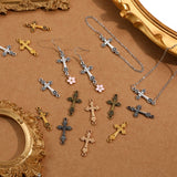 10pcs 6 Color cross Charm for Key Chain Bracelet Necklace earring Pendant  DIY Handmade Jewelry Accessories 16*31mm T108