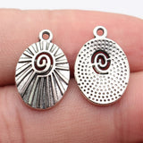 20pcs 20x13mm 2 Colors Antique Silver Color Antique Gold Color Radial Swill Charms For DIY Jewelry Making