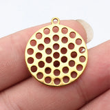 10pcs 28x25mm/33x30mm 5 Colors Multi-Hole Disc Charms For DIY Jewelry Making