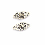 30pcs 4 color Double hole flower Charms linker Pendants DIY Jewelry for Necklace Bracelet Making Accessaries 16*8mm Q109