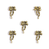 10pcs 6 colors alloy bow Charm Hollow Pendant For DIY Necklace Bracelet Earrings Jewelry Crafts Making Accessories 28*15mm N183