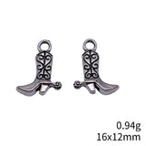 20pcs 16x12mm 3 Colors Antique Bronze Color Antique Silver Color Antique Gold Color Cowboy Boot Charms