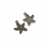 10 pcs 5 color Antique Sliver animal starfish Charm fit for Bracelets Necklace DIY Metal Jewelry 23*19mm D728