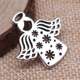 5pcs 28x27mm 6 Colors Flower Angel Charms For DIY Jewelry Making