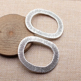 1pcs 57x48mm 2 Colors Antique Silver Color Kc Gold Color Textured Irregular Geometric Oval Circle Pendant