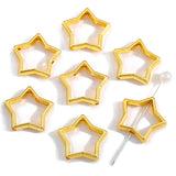 20pcs inside diameter 9mm star Frame Wrapped Bead Connect Spacers Through Hole Beading Cap DIY Bracelet for Jewelry Making R234