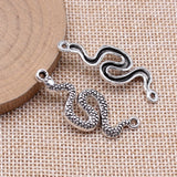 10pcs 41x15mm Antique Silver Color Snake Connector Pendant For DIY Jewelry Making Handmade Jewelry Craft Findings