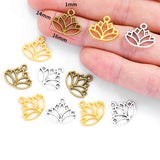30 pcs 3color Lotus flower charms for necklace&bracelets pendant DIY jewelry making 14*16mm Q1136