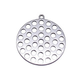 10pcs 28x25mm/33x30mm 5 Colors Multi-Hole Disc Charms For DIY Jewelry Making