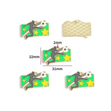 5pcs flag Football Soccer Charm Jewelry Accessories Diy Making Necklace Earring Pendant Craft Supplies Gold Plated W481